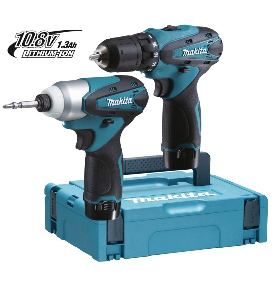 Ensemble de 2 machines 10,8 V Li-Ion 1,3 Ah  (DF330D + TD090D) MAKITA LCT204J