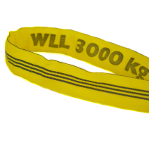 Elingue de levage ronde 3 T Jaune Lg 4 m