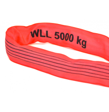 Elingue de levage ronde 5 T Rouge Lg 3 m