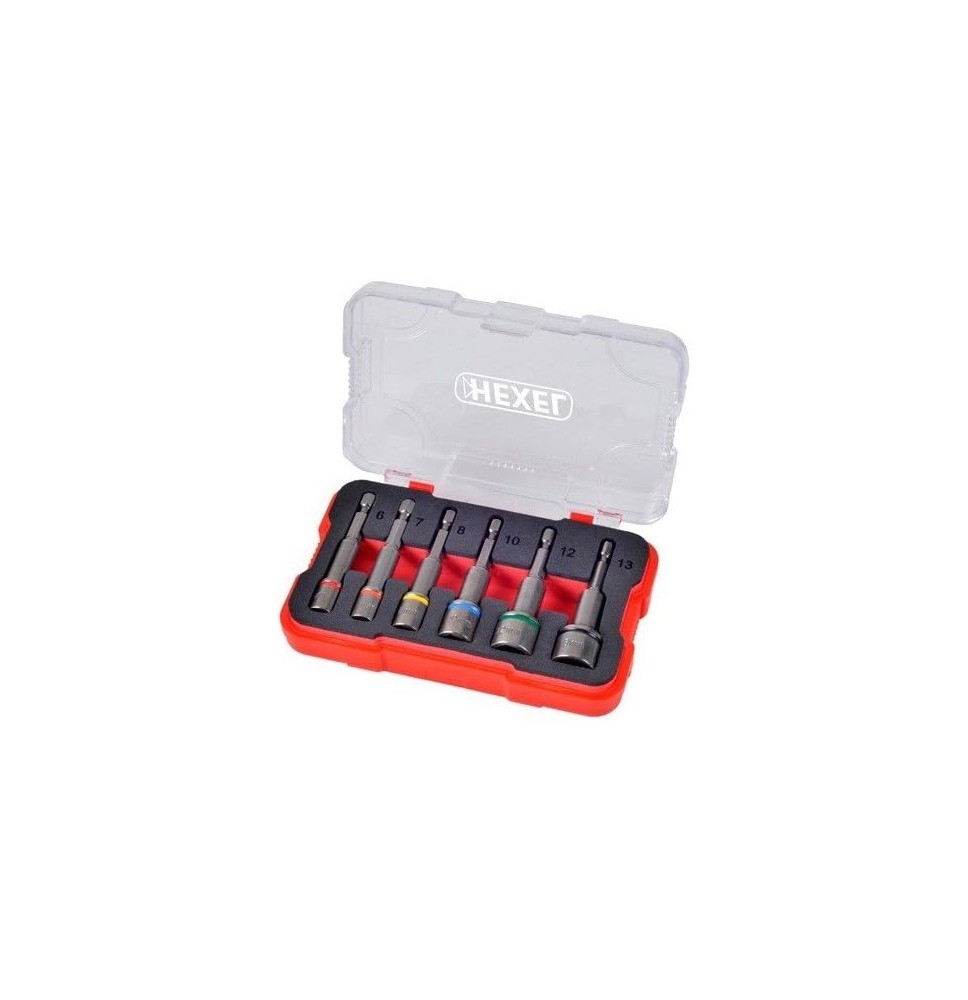 Coffret douille magnétique 6 pans (x6)
