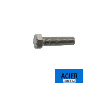 Vis TH filetage total DIN 933 classe 8.8 acier zingué 14 x 90
