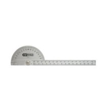 Rapporteur d'angle INOX, règle 220mm