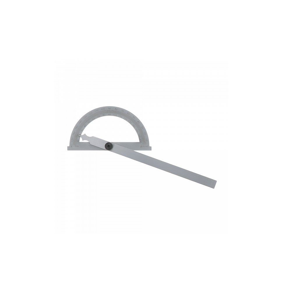 Rapporteur d'angle grand secteur Ø 150 règle lg 200 mm Rapporteur d'angle grand secteur Ø 150 règle lg 200 mm