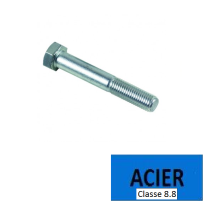 Vis TH filetage partiel DIN 931 classe 8.8 acier zingué 12 x 120