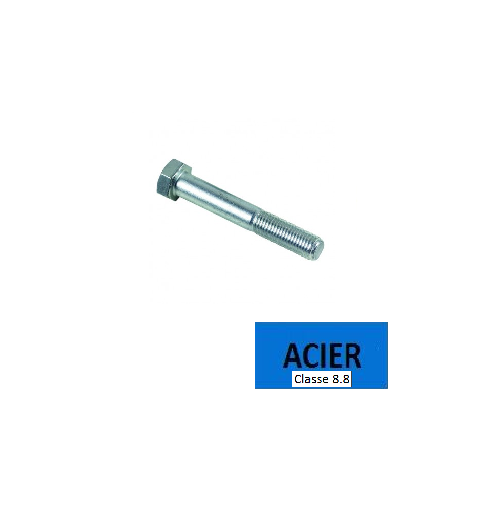 Vis TH filetage partiel DIN 931 classe 8.8 acier zingué 12 x 120