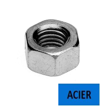 Ecrous hexagonaux DIN 934 classe 8.8 acier zingué Ø 36