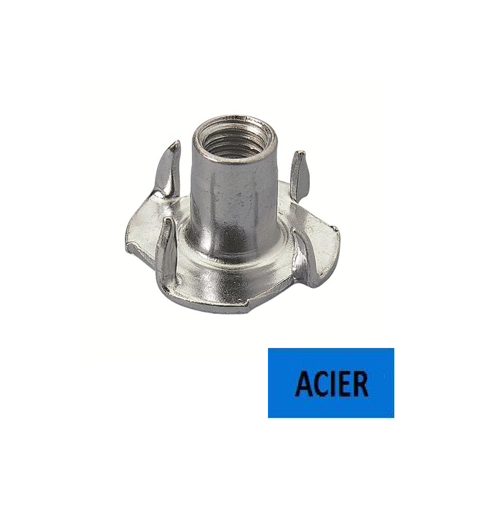 Ecrous à griffes acier zingué Ø 5 Ecrous à griffes acier zingué Ø 5