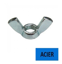 Ecrous à oreille forme américaine acier zingué Ø 8