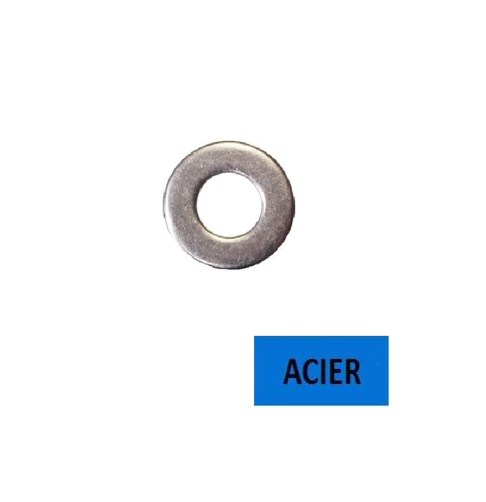 Rondelles plates NFE 25513 Série M acier zingué Ø 3