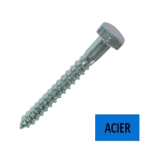 Tirefond DIN 571 acier zingué 8x40