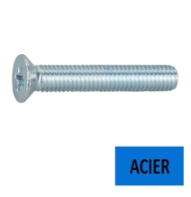 Vis métaux TF DIN 965 "PZ" acier zingué 6x25