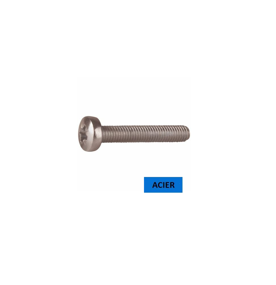 Vis métaux TC DIN 7985 "PZ" acier zingué 5x12 Vis métaux TC DIN 7985 "PZ" acier zingué 5x12
