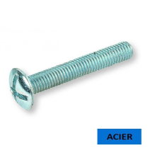 Vis poeliers NFE25129 croix acier zingué 8x20