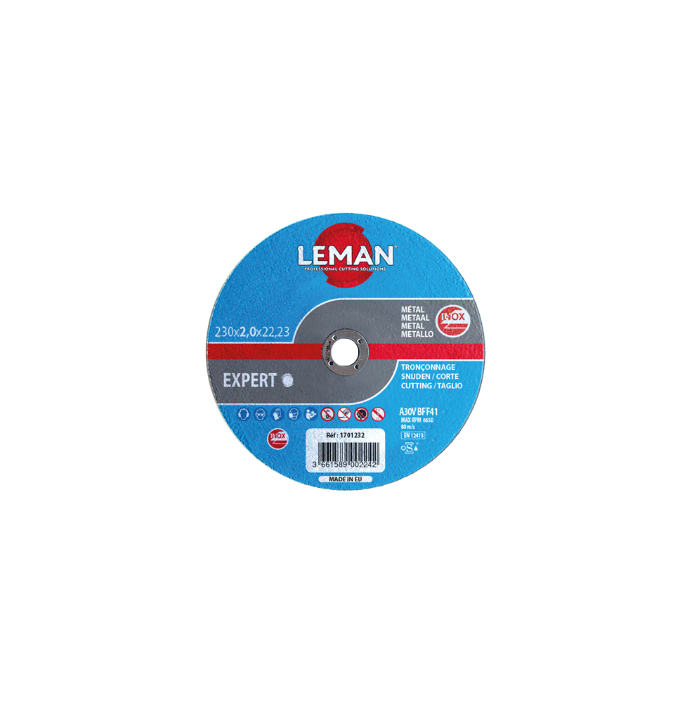 Disque à tronçonner Fin inox Ø 125 x 1.0 BTE 25 Disque à tronçonner Fin inox Ø 125 x 1.0 BTE 25