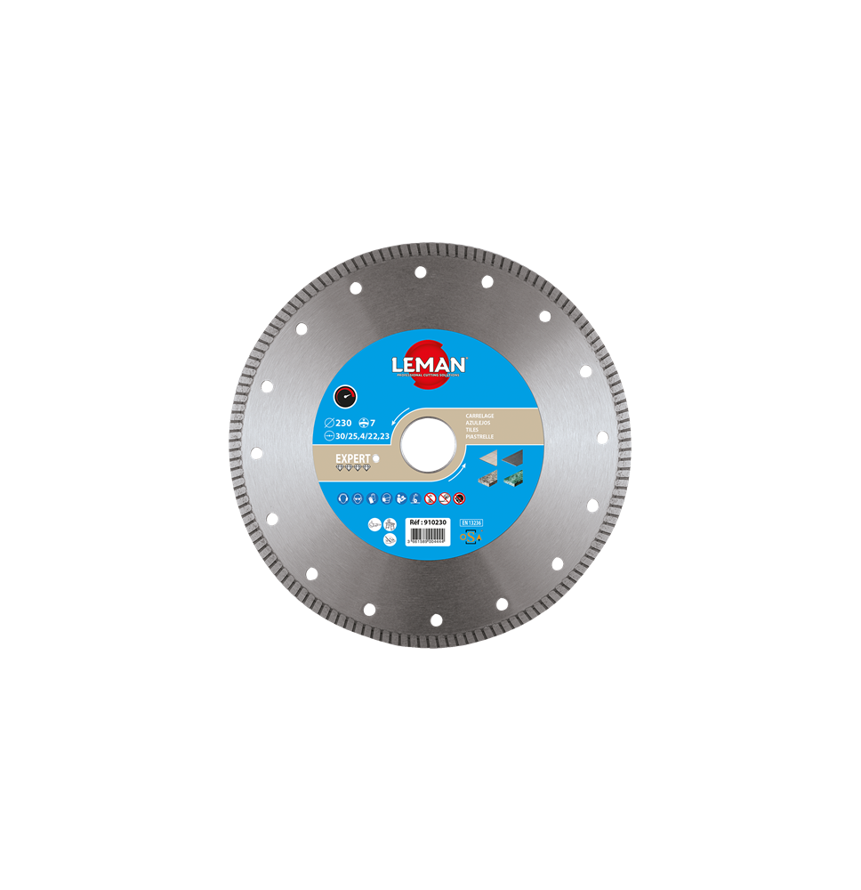 Disques diamant jante continue Grès cérame Ø 250 Al. 30/25.4 ép. 1.6 mm Disques diamant jante continue Grès cérame Ø 250 Al. 30/25.4 ép. 1.6 mm