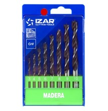Coffret plastique mèche bois 3 pointes 8 pièces