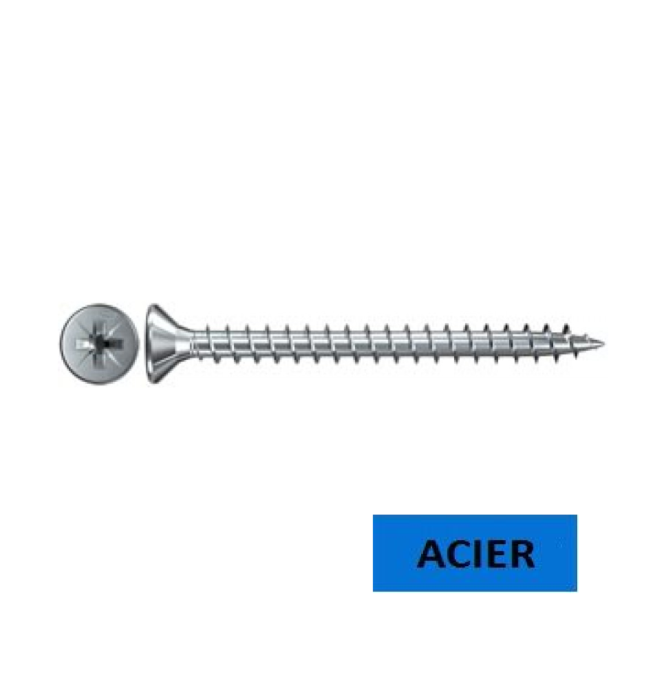 Vis TF HECO-TOPIX-Plus Pz2 Acier Zingué 4.5 x 20