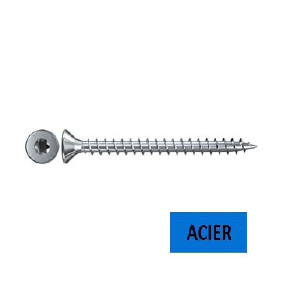 Vis TF HECO-TOPIX-Plus Tx10 Acier Zingué 3 x 12