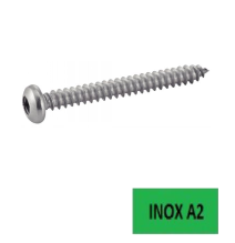 Vis tôle TC DIN 7981 "carré 2" inox A2 4.8 x 32