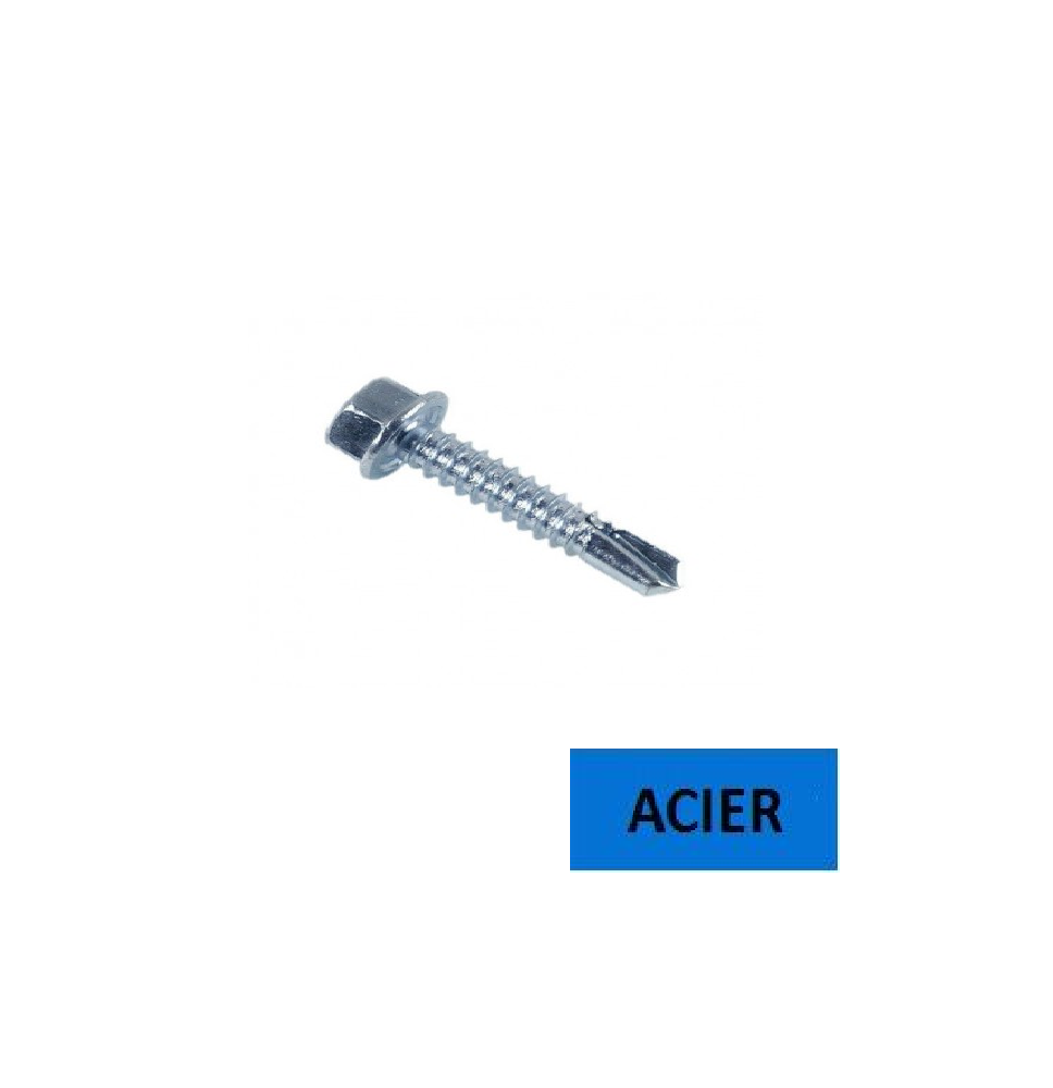 Vis autoperceuse TH DIN 7504 K acier zingué 6.3 x 25 Vis autoperceuse TH DIN 7504 K acier zingué 6.3 x 25