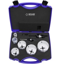 Jeu de 6 trépans (22, 35, 51, 57, 68, 76 mm)