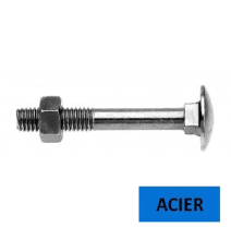 Boulon TRCC DIN 603 acier zingué 8 x 90