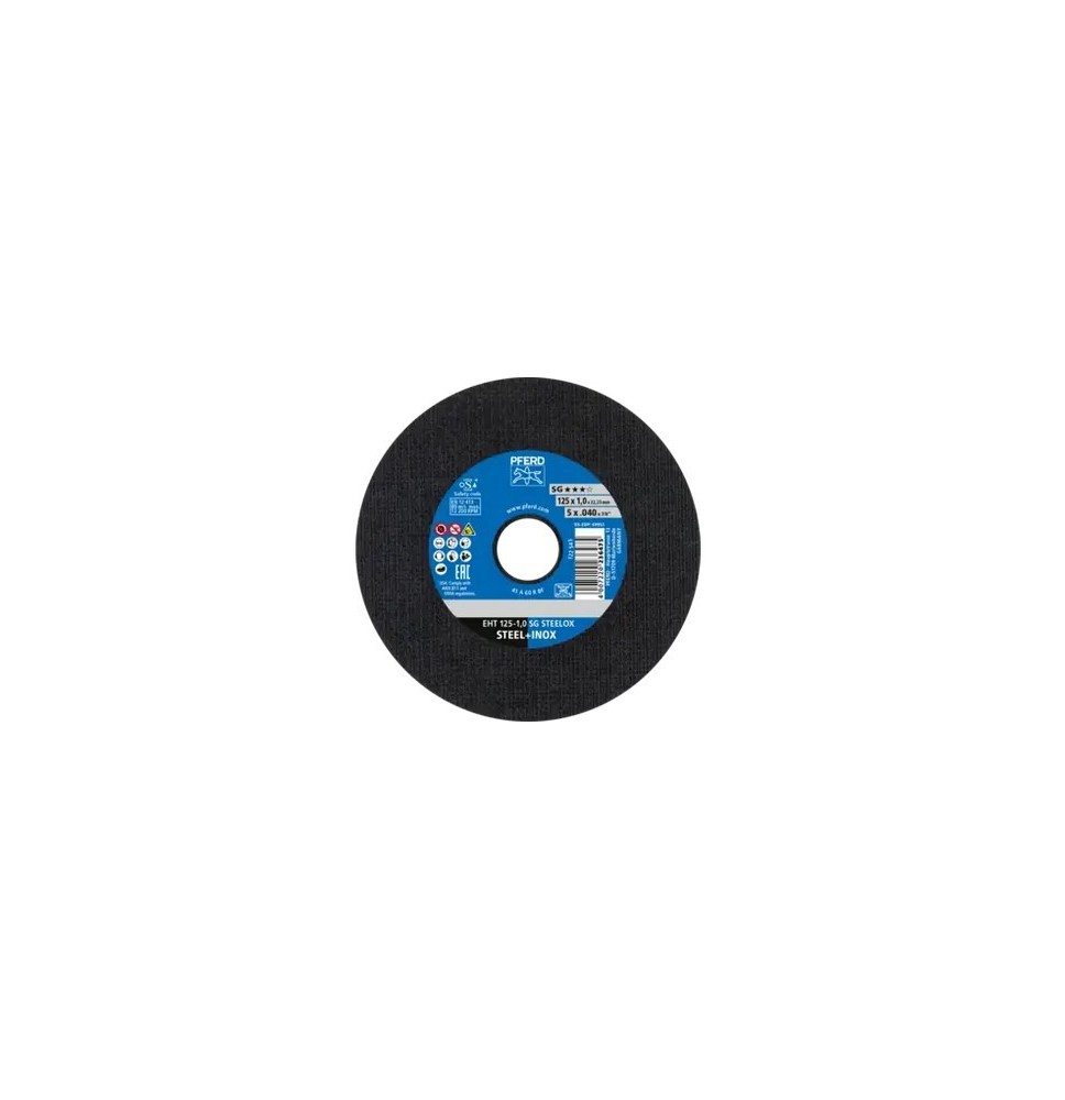 Disques à tronçonner EHT 125-1,0 SG STEELOX BTE 25