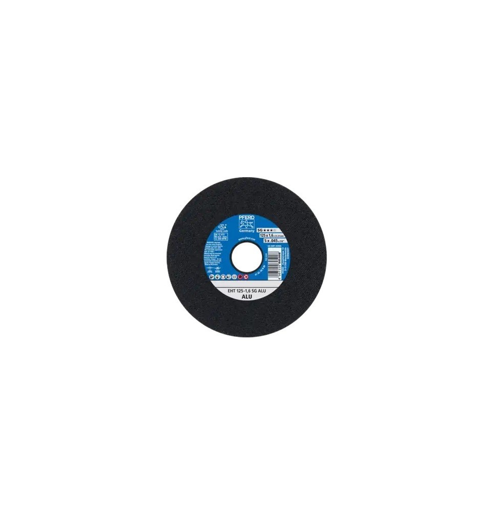 Disque à tronçonner EHT 125-1.6 A 46 N SG-ALU/22.23 PFERD Disque à tronçonner EHT 125-1.6 A 46 N SG-ALU/22.23 PFERD