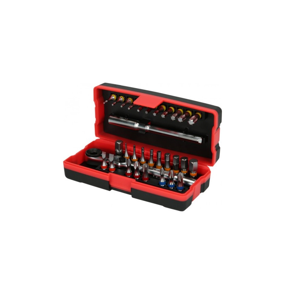 Coffret de 28 embouts de vissage 1/4'' à code couleur TORSIONpower®, 31 pièces