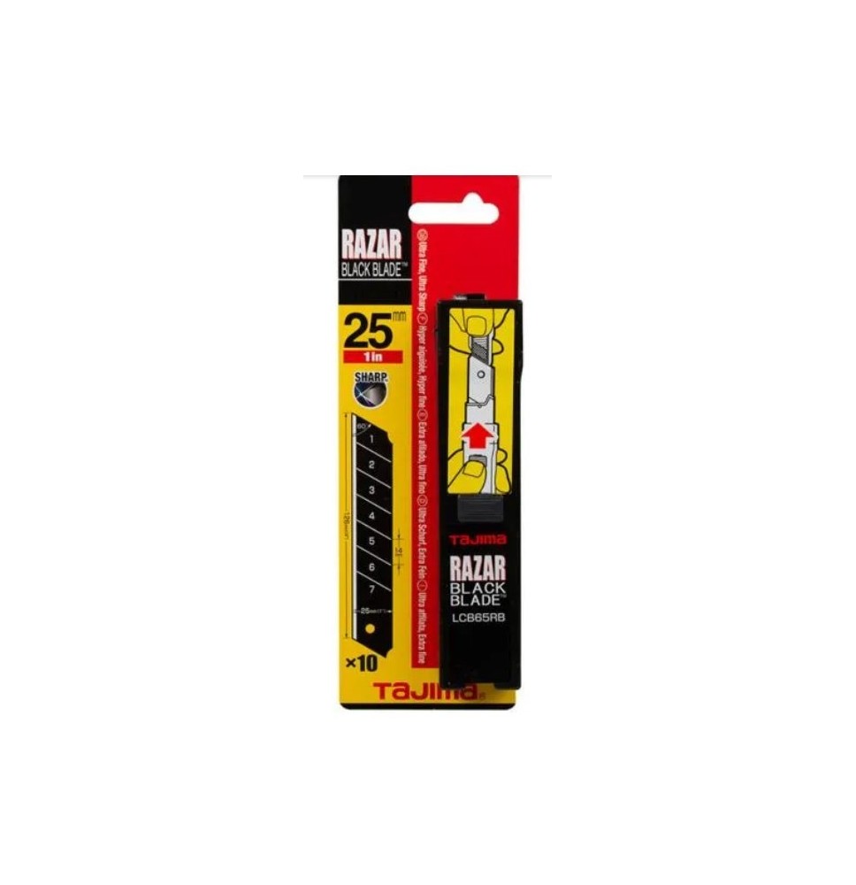 Lames de cutter RAZAR BLACK 25 mm BTE 10