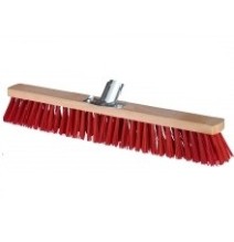 Balai de piste PVC rouge douille métallique 60 cm