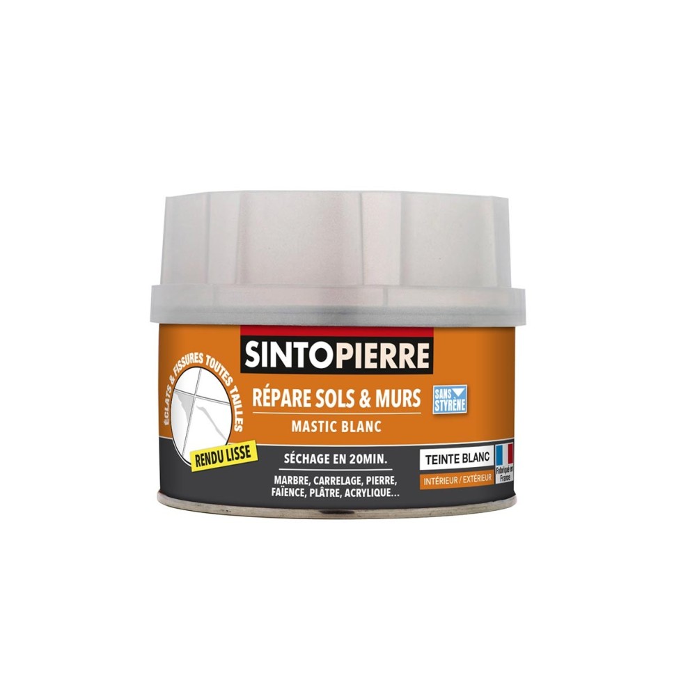 Répare sols et murs MASTIC PIERRE 280g Blanc