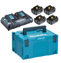 Pack énergie Li-Ion 18V 6Ah 4xBL1860B + DC18RD + MAKPAC MAKITA 198091-4