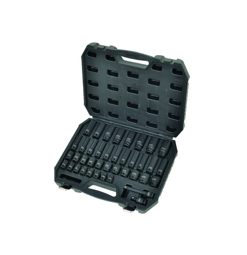 Coffret de douilles à choc 1/2" 40 Pièces HEXEL 6012C40
