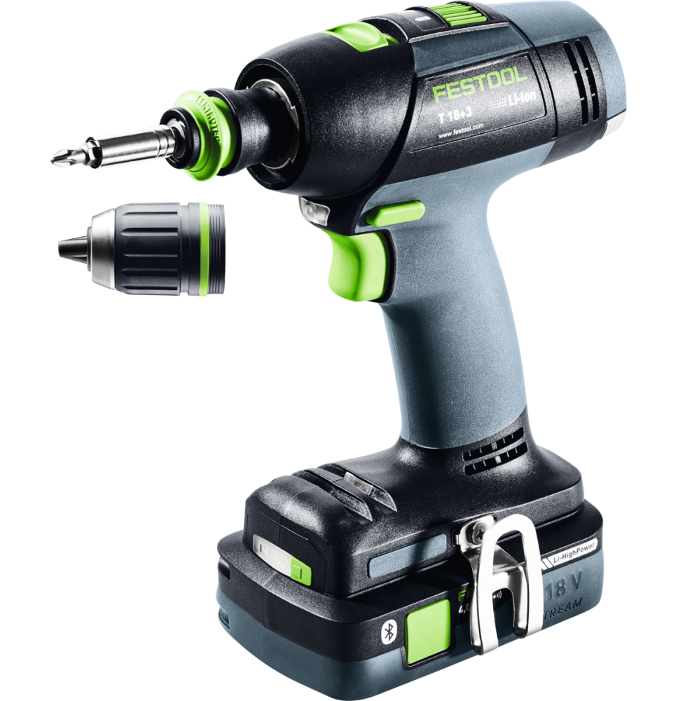 Perceuse-visseuse sans fil T 18+3 HPC 4,0 I-Plus FESTOOL 576446