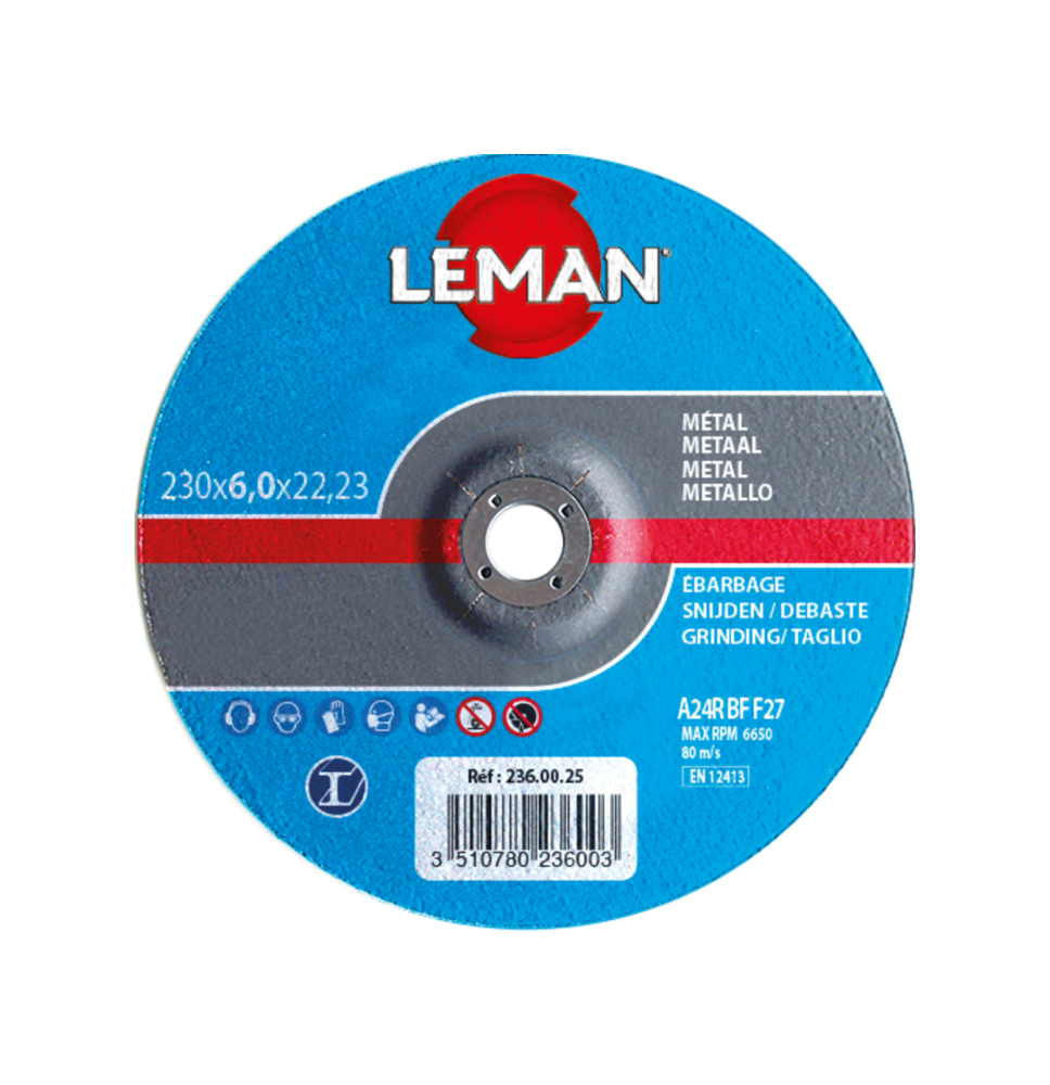 Disque à ébarber acier Ø 230 x 6.0